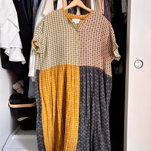 Amente's 100% cotton contrast midi dress - Picture 5 of 10